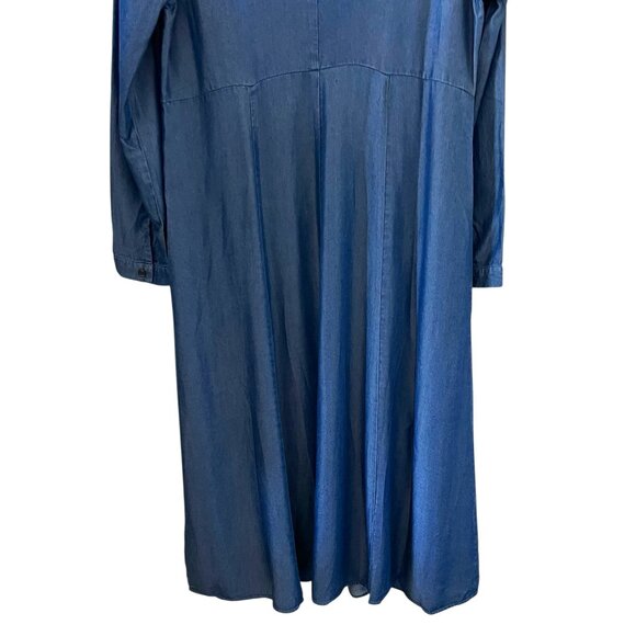 Chadwicks New Chambray Button Front Shirt Maxi Dress Size 16 - Picture 11 of 13